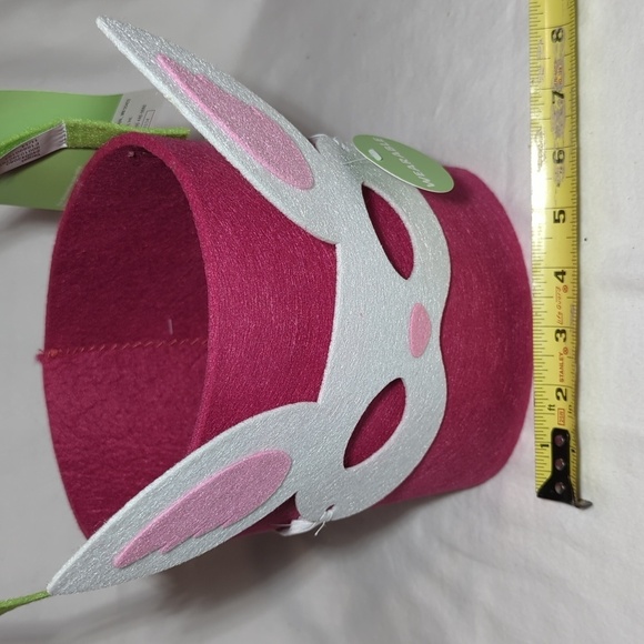 Felt Bunny Basket with Wearable Mask Pink Easter Spritz Brand NWT - Picture 6 of 9